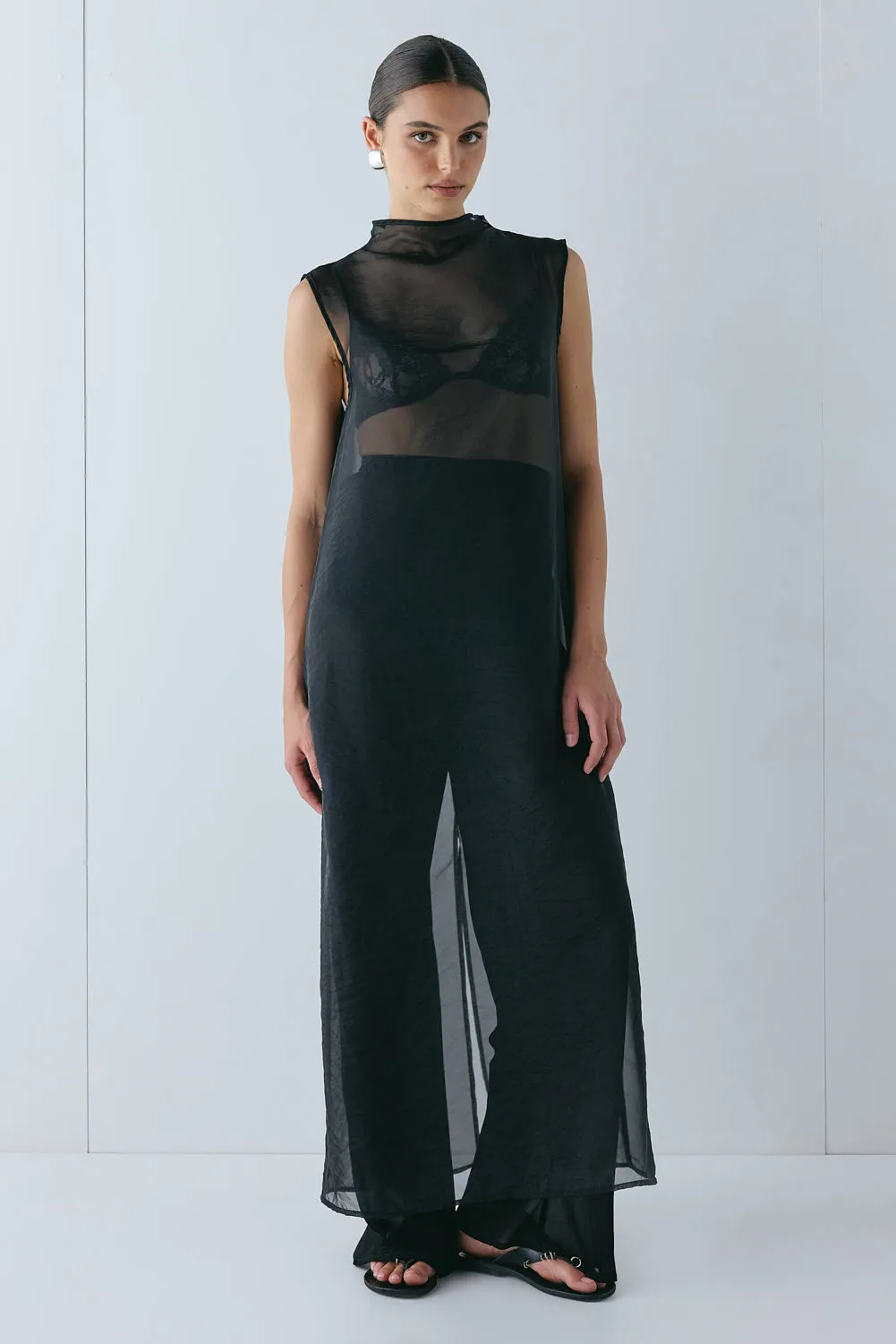 Serena Sheer Maxi Dress Black sold by Verge Girl product image thumbnail 2