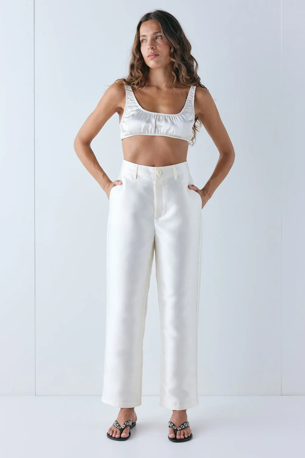 Sloane Satin Bralette Cream sold by Verge Girl product image thumbnail 5