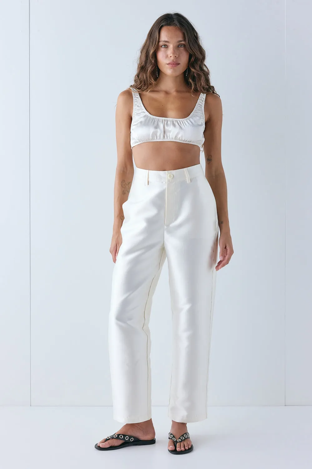 Sloane Satin Bralette Cream sold by Verge Girl product image thumbnail 2