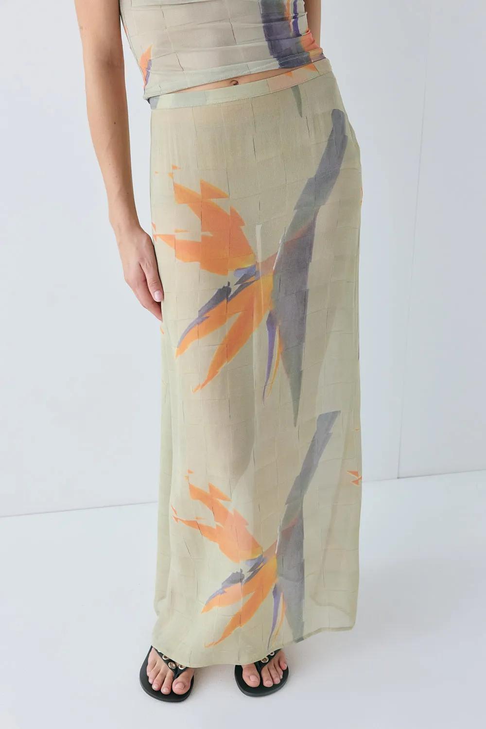 Vilma Sheer Maxi Skirt Paradise sold by Verge Girl product image thumbnail 2