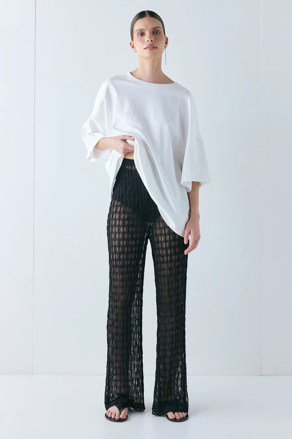 Suki Sheer Pants Black sold by Verge Girl