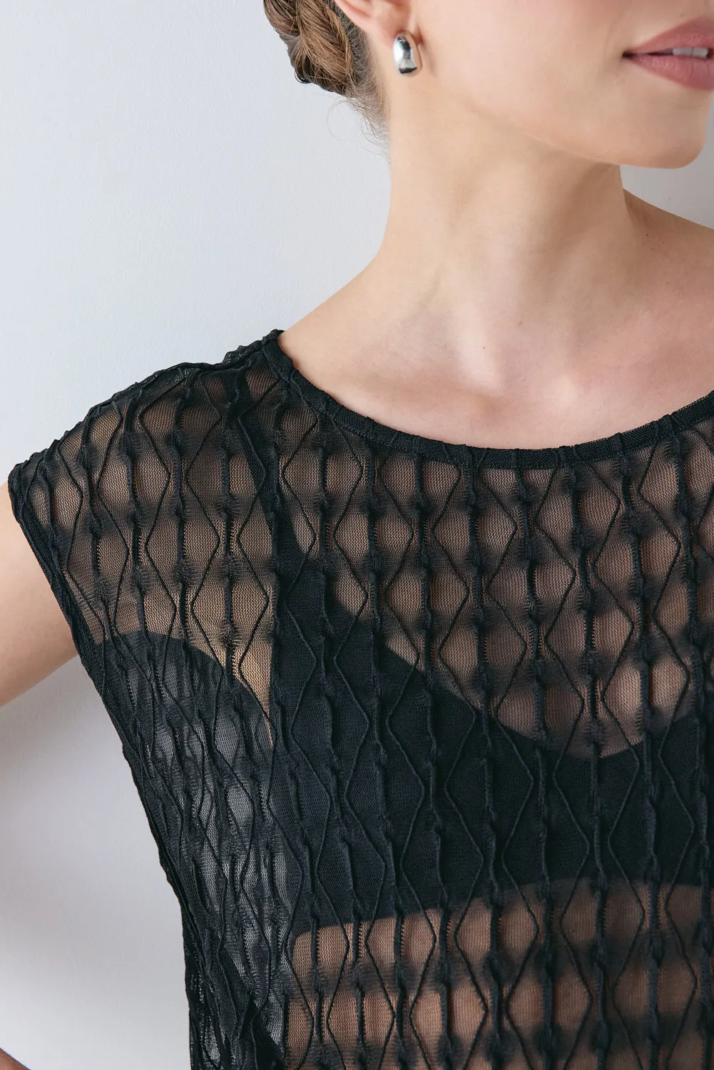 Ariane Sheer Maxi Dress Black sold by Verge Girl product image thumbnail 3