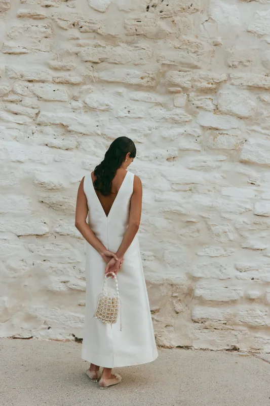 Fairfax Maxi Dress Cream made by Verge Girl