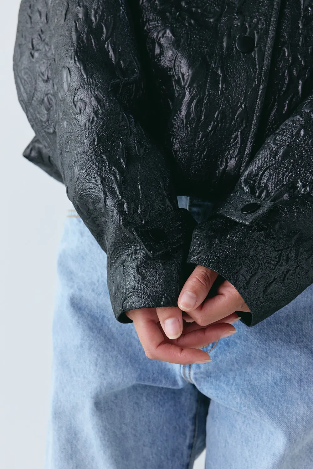 Winslow Jacquard Bomber Jacket Black sold by Verge Girl product image thumbnail 5
