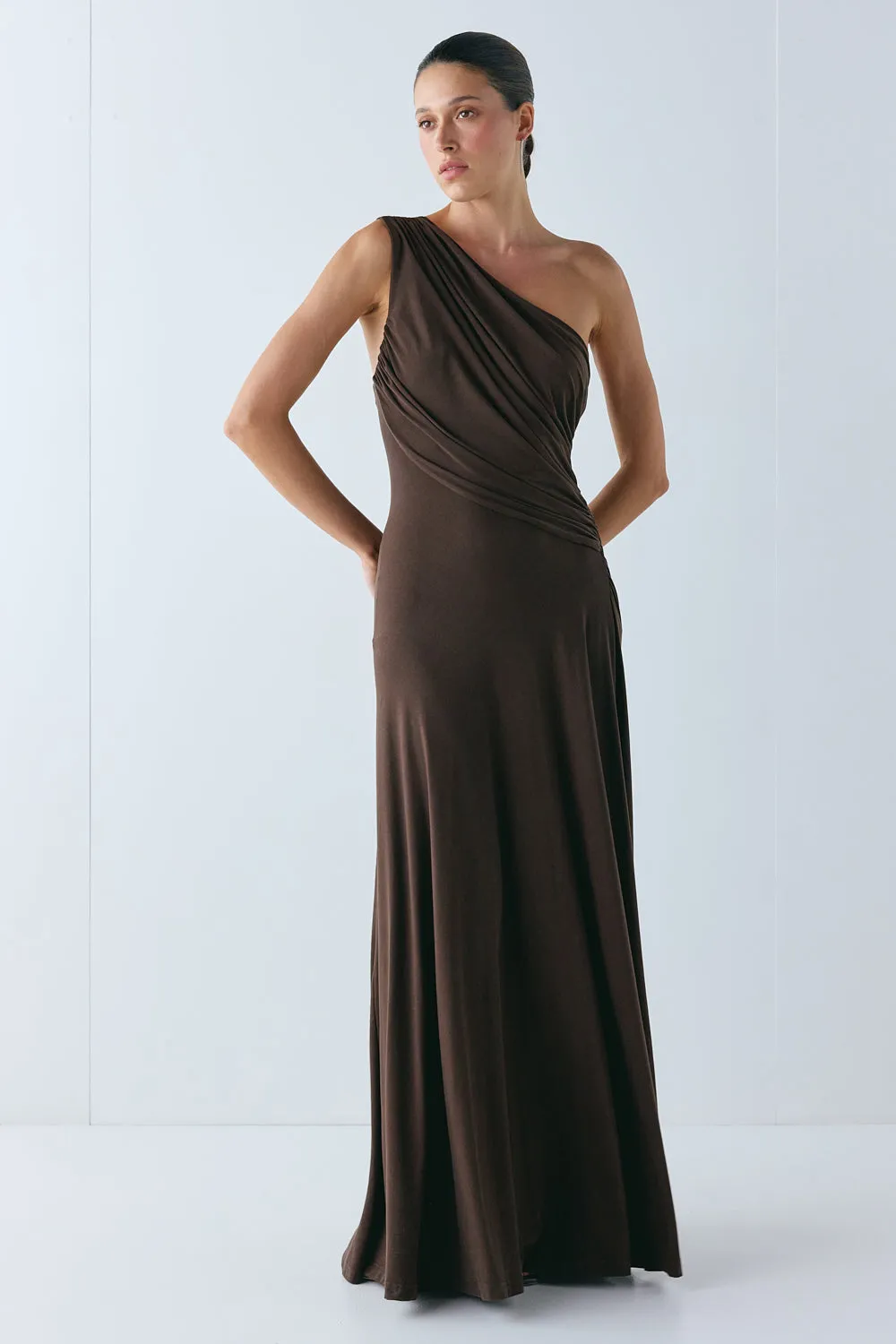 Marion Maxi Dress Chocolate sold by Verge Girl product image thumbnail 4