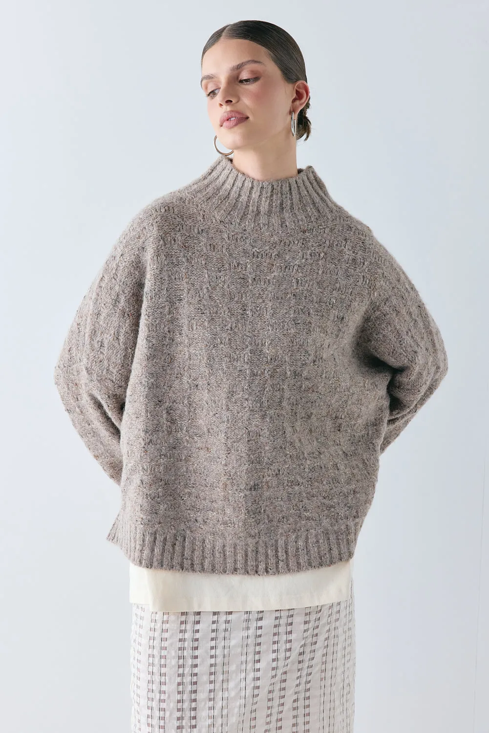 Frances Knit Jumper Taupe Marle sold by Verge Girl product image thumbnail 5