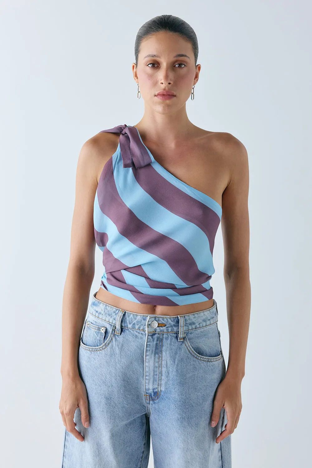 Celeste Top Mauve Stripe sold by Verge Girl