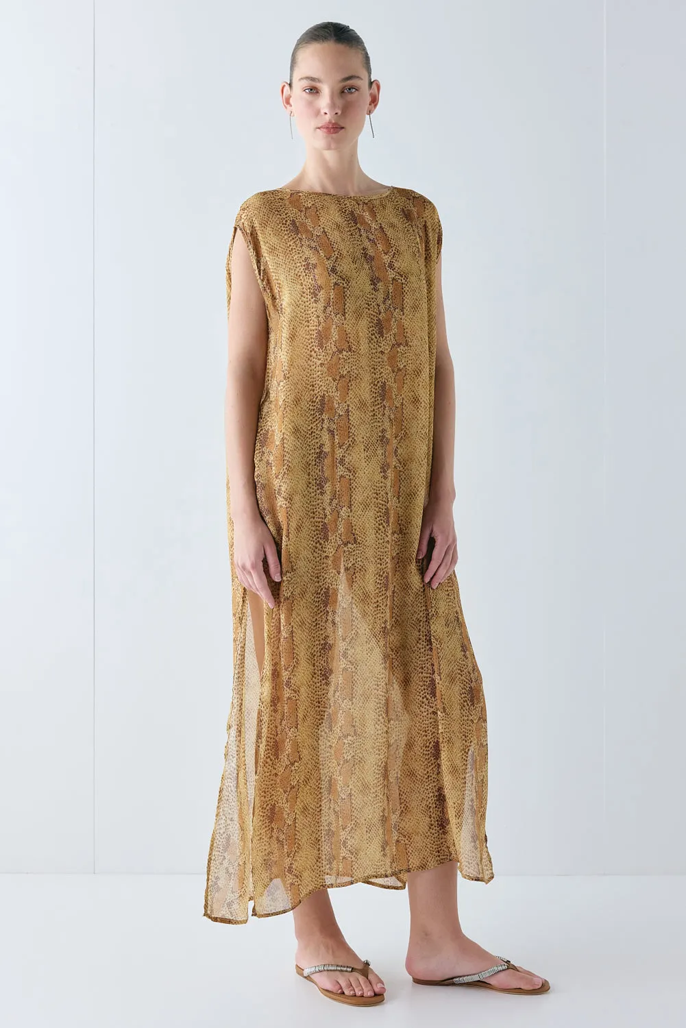 Solaire Sheer Maxi Dress Snake sold by Verge Girl product image thumbnail 5