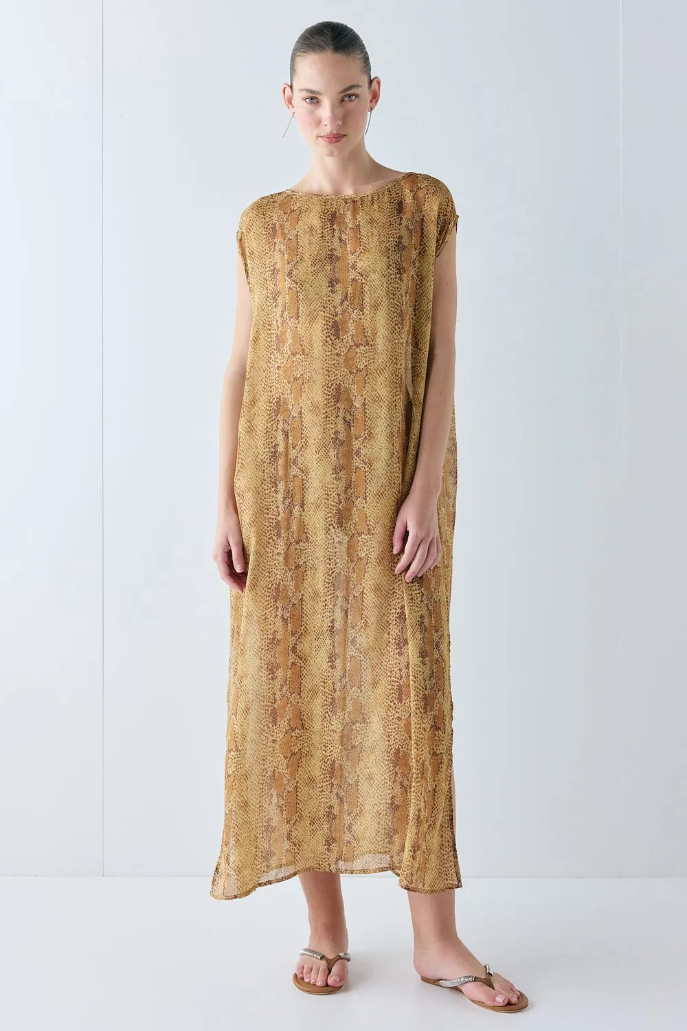 Solaire Sheer Maxi Dress Snake sold by Verge Girl product image thumbnail 2