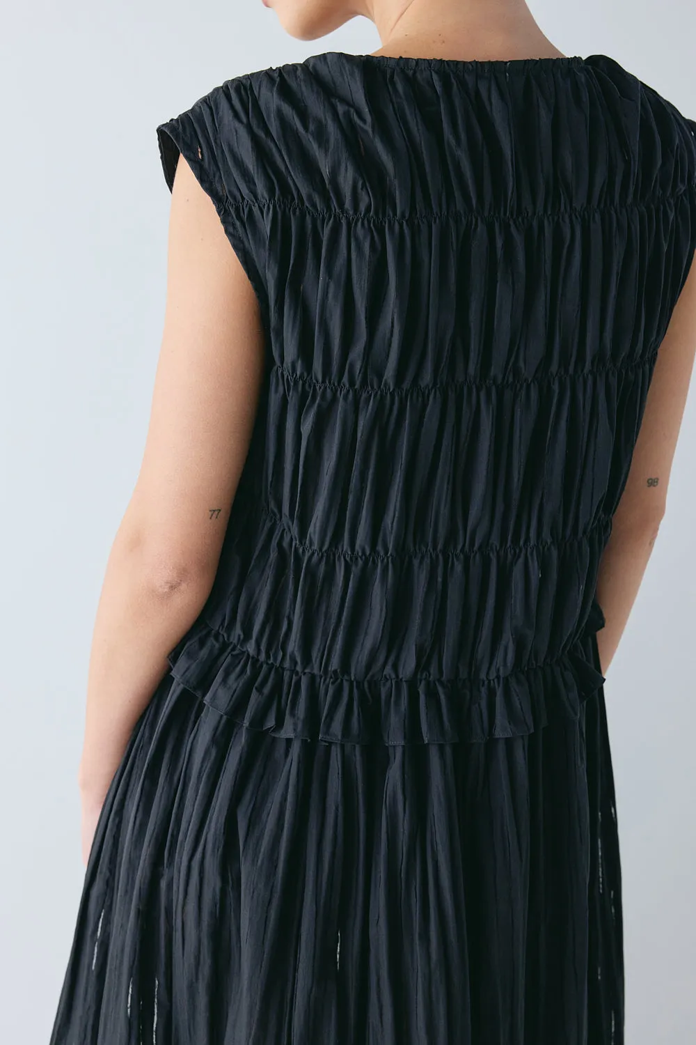 Izabel Maxi Dress Black Sheer Stripe sold by Verge Girl product image thumbnail 2