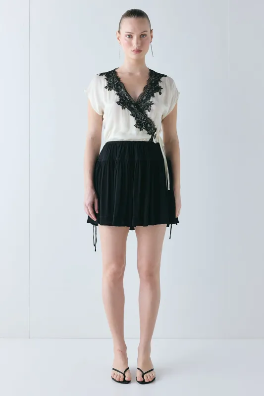 Nellie Mini Skirt Black made by Verge Girl
