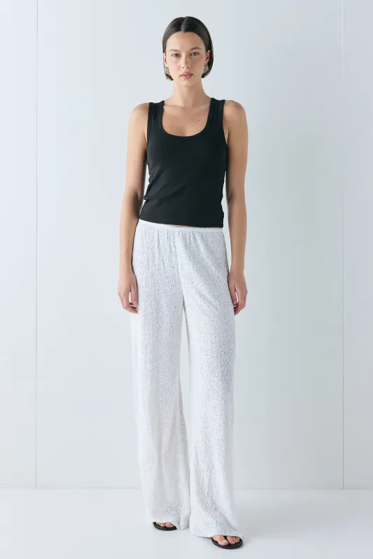 Elsa Sequin Pants White made by Verge Girl