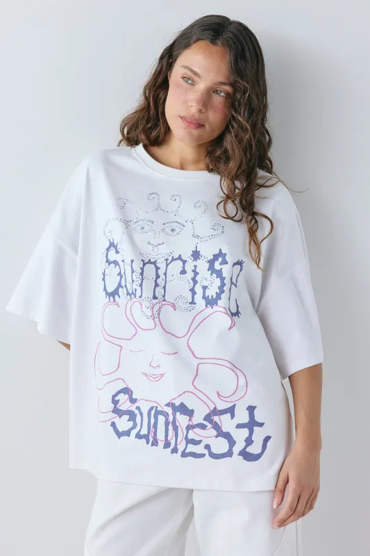 Ryder Jones Organic Cotton Tee Sunrise made by Verge Girl