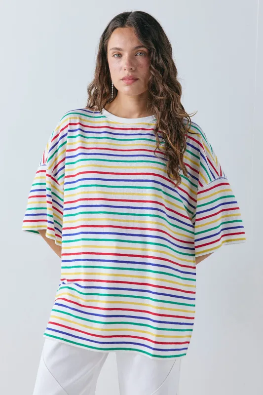 Willow Tee Multi Stripe made by Verge Girl