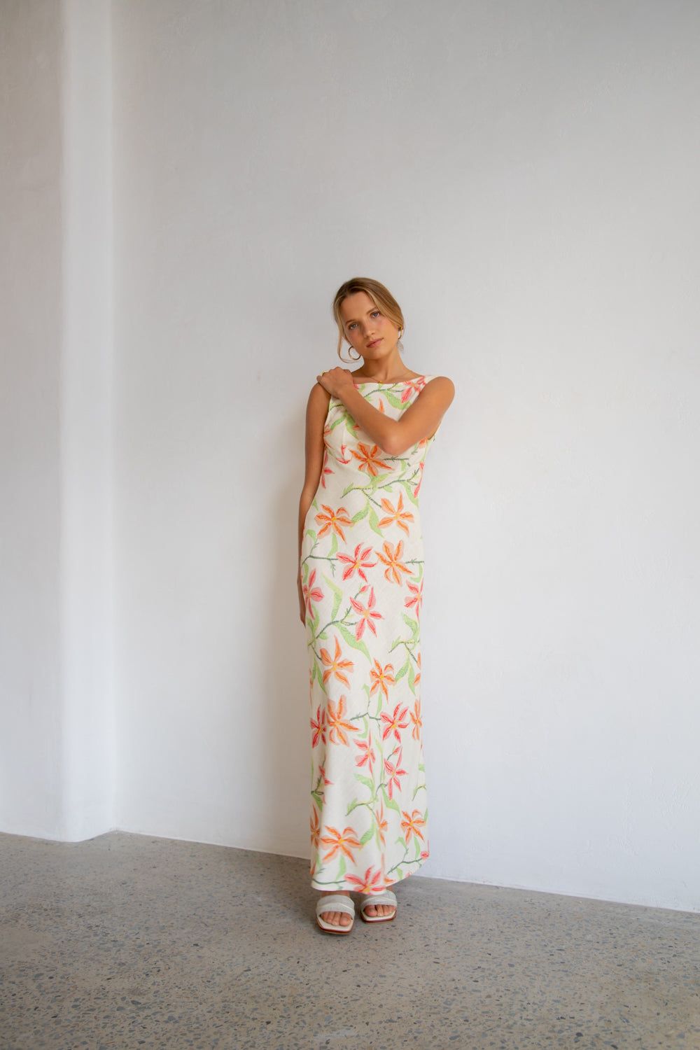 Art Of Bloom Bias Cut Maxi Dress Lillies sold by Verge Girl product image thumbnail 2