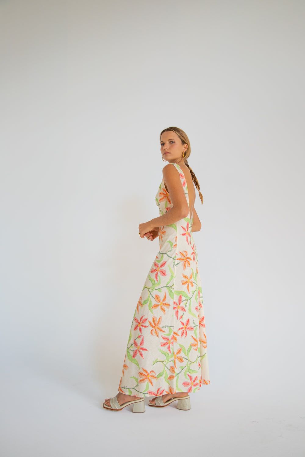Art Of Bloom Bias Cut Maxi Dress Lillies sold by Verge Girl product image thumbnail 3