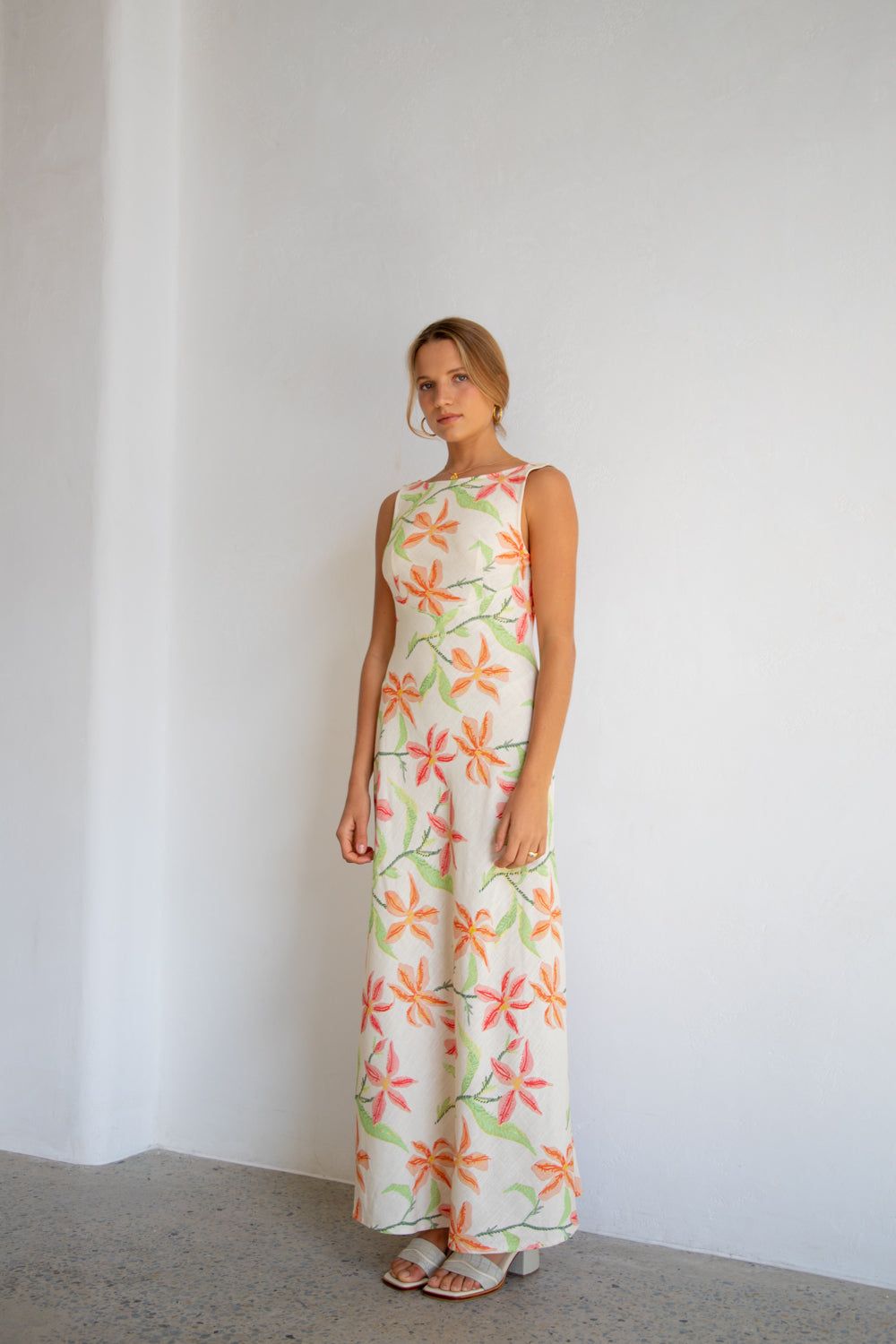 Art Of Bloom Bias Cut Maxi Dress Lillies sold by Verge Girl product image thumbnail 5