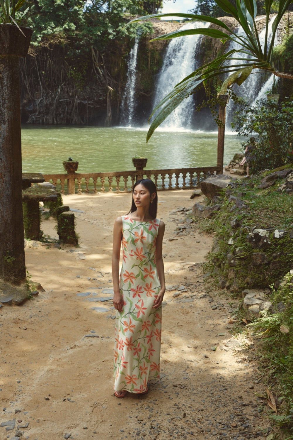 Art Of Bloom Bias Cut Maxi Dress Lillies sold by Verge Girl