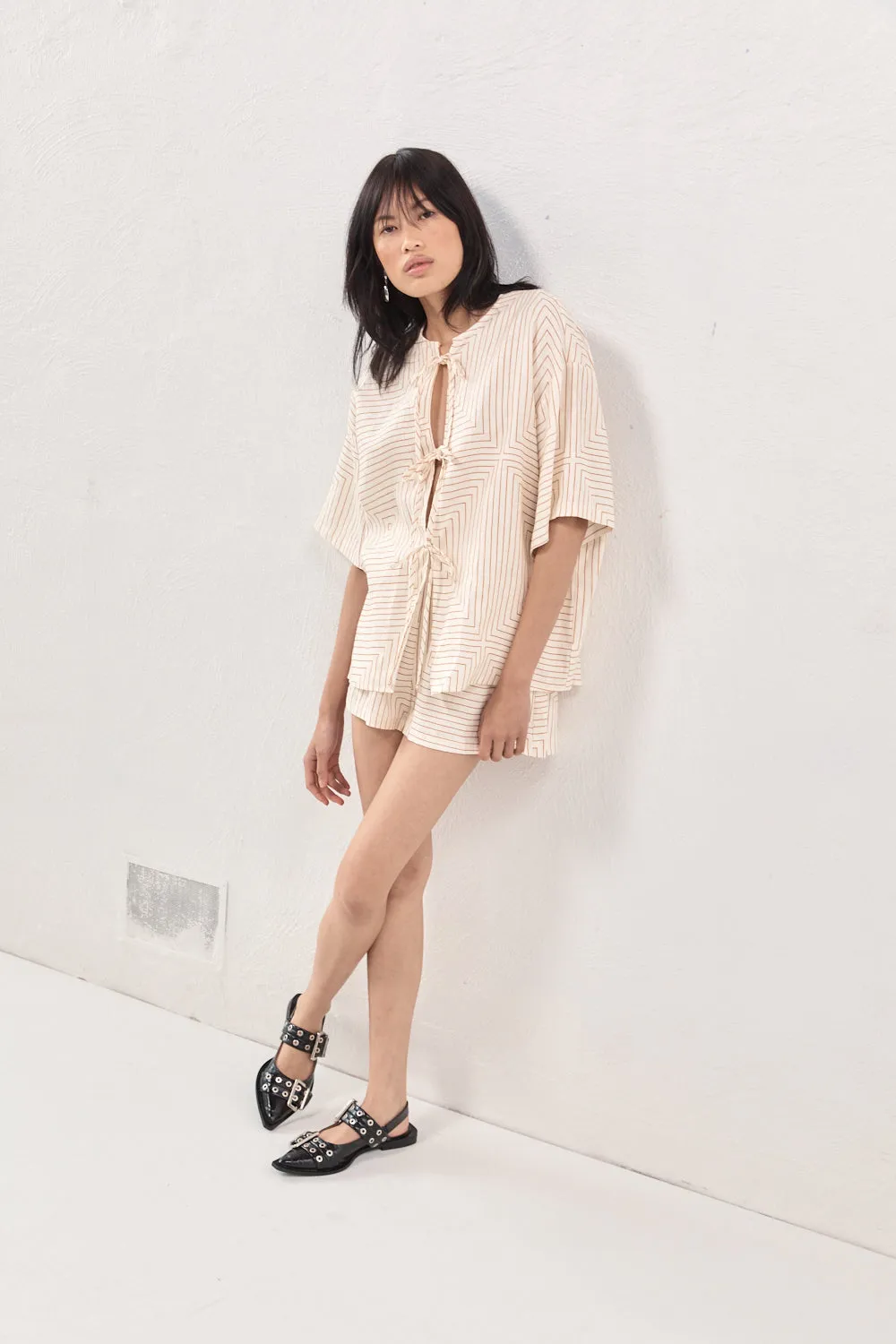 Naomi Linen Smock Top Juno sold by Verge Girl product image thumbnail 5