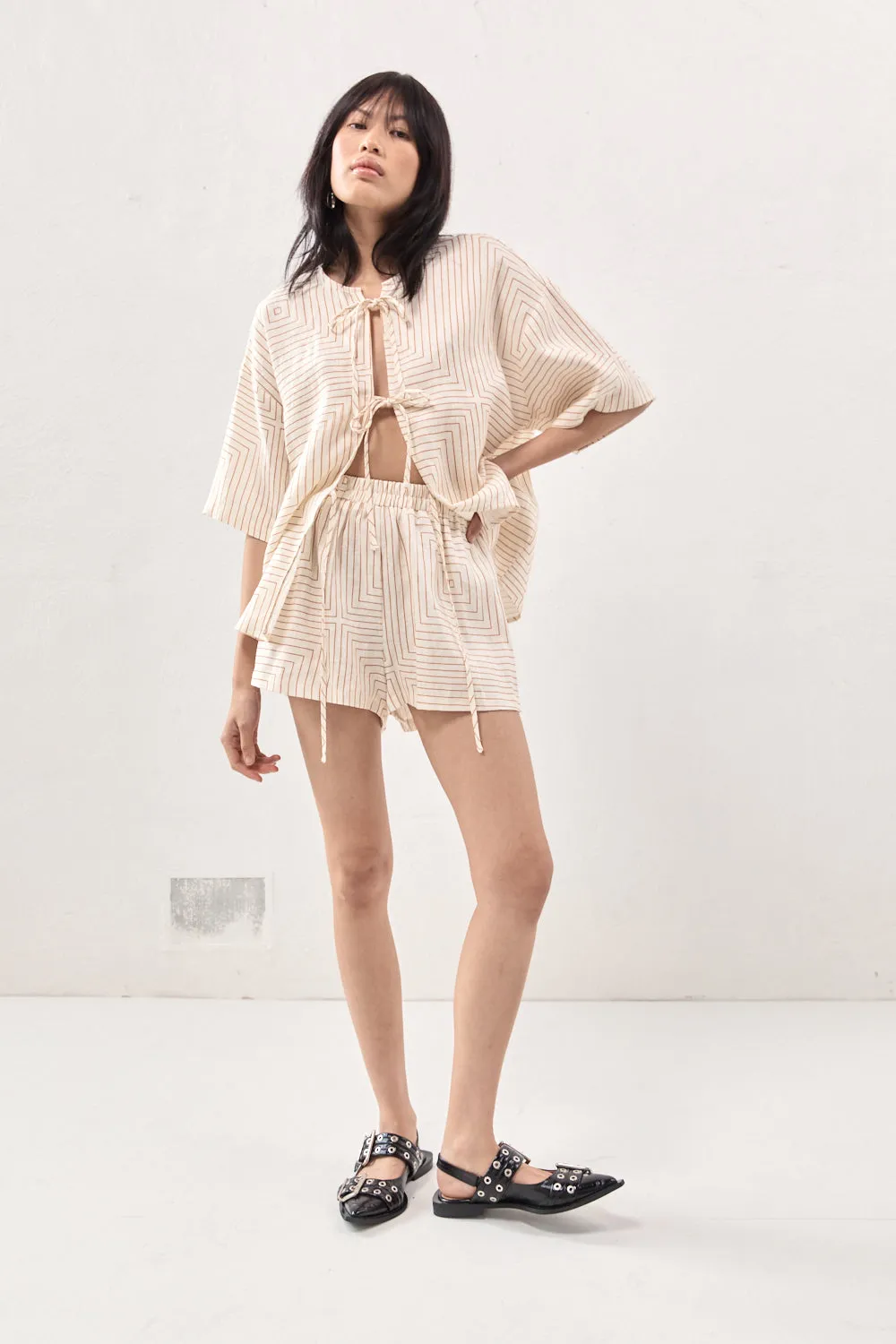 Naomi Linen Smock Top Juno sold by Verge Girl product image thumbnail 3