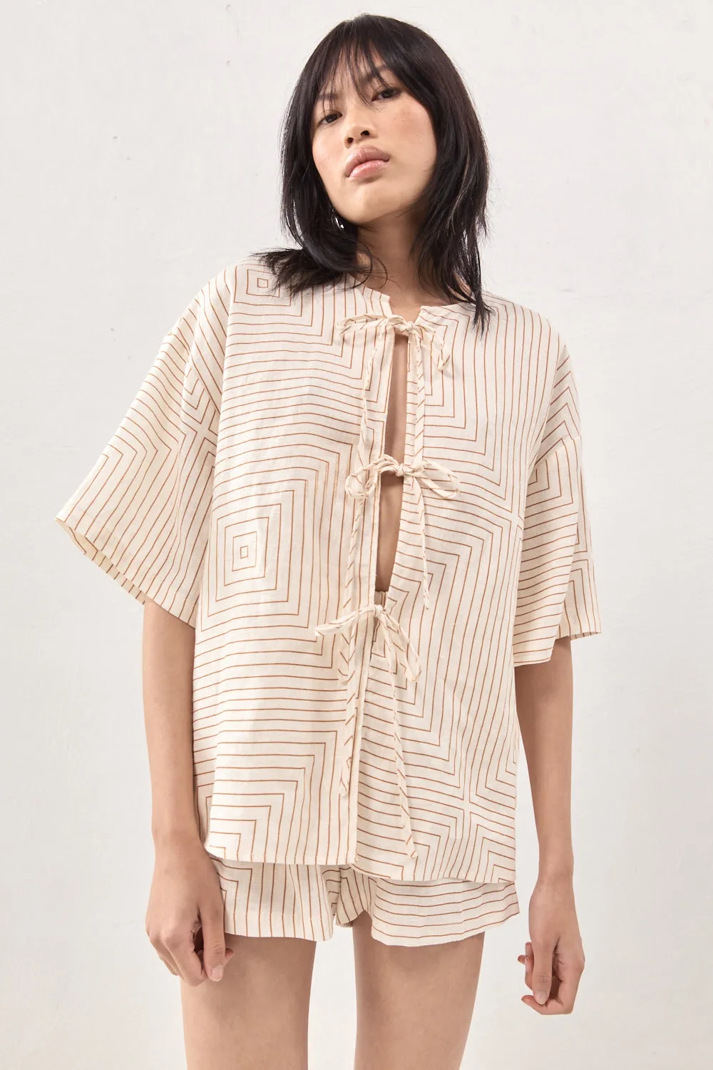 Naomi Linen Smock Top Juno sold by Verge Girl product image thumbnail 2