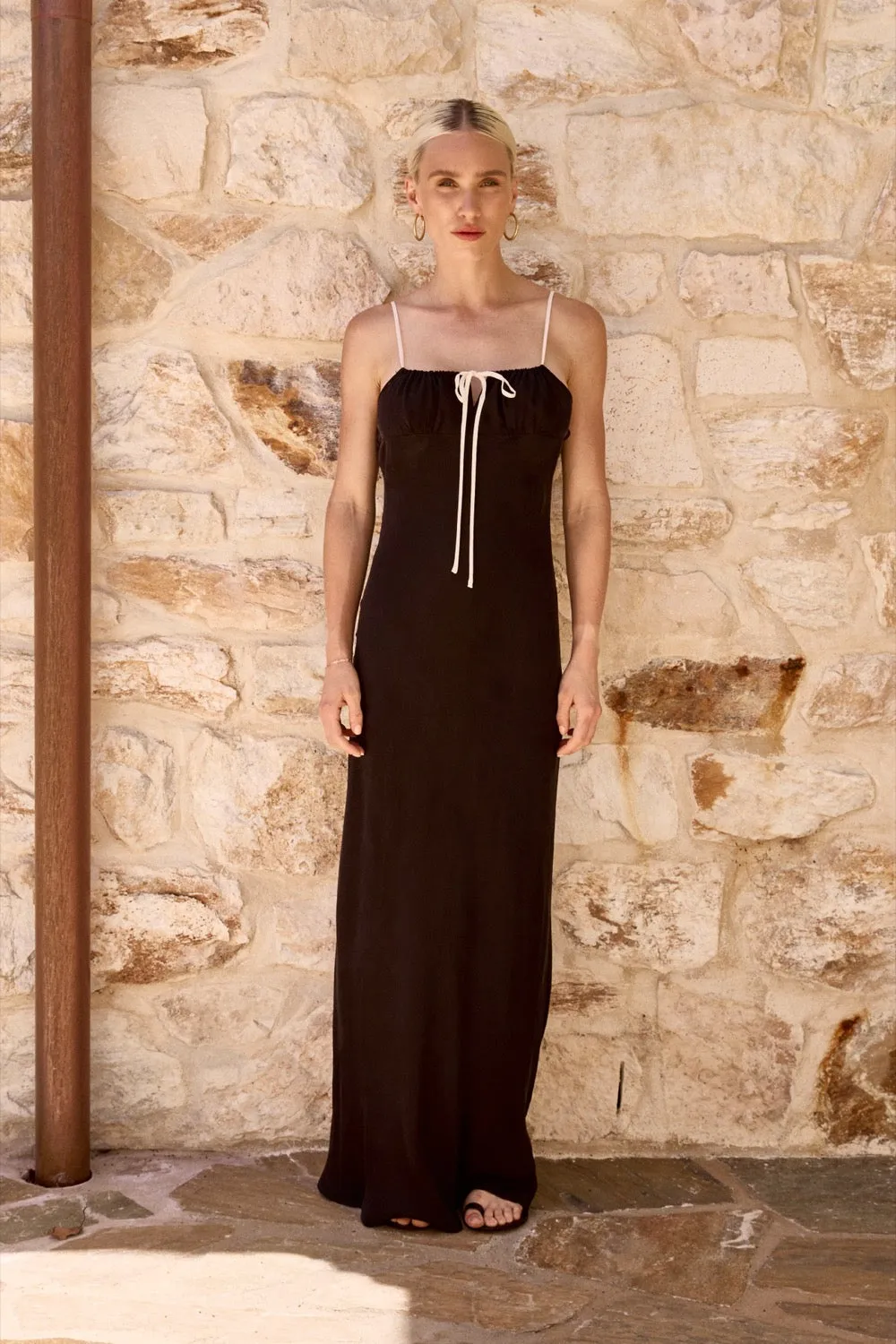 Matilda Bias Cut Maxi Dress Black sold by Verge Girl