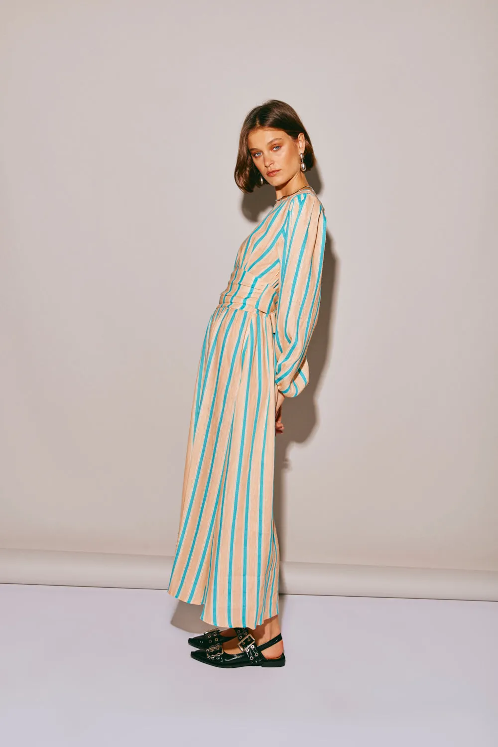 Tularosa Linen Midi Dress Spritz sold by Verge Girl product image thumbnail 5