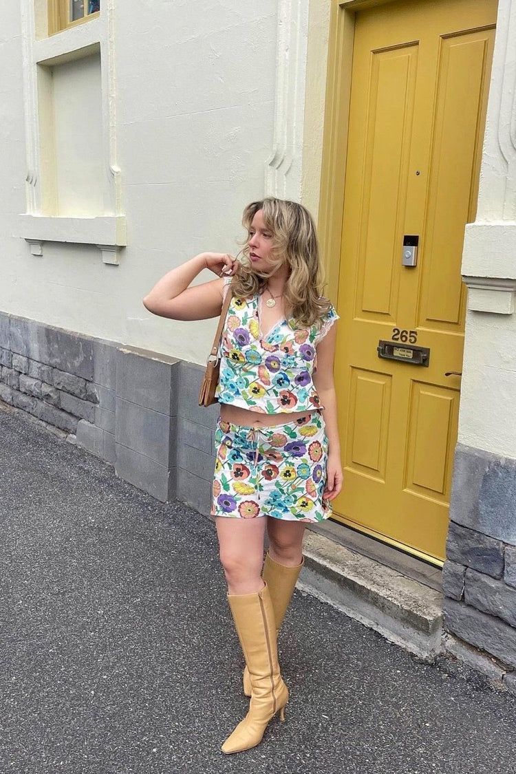 Market Blooms Linen Tie Back Top sold by Verge Girl product image thumbnail 3