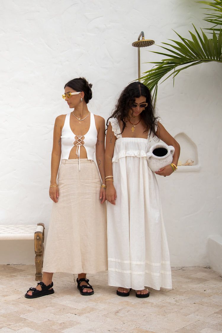 VRG GRL All In Knit Tank // White sold by Verge Girl product image thumbnail 2