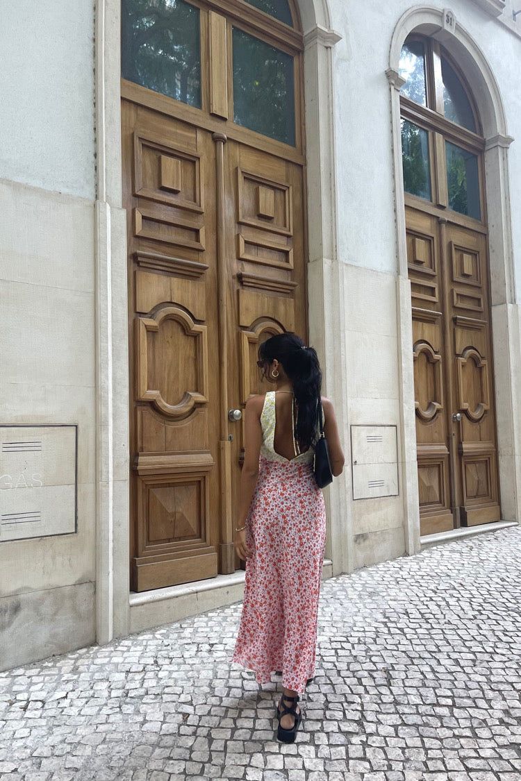 VRG GRL Postcards From Italy Bias Cut Midi Dress // Pink sold by Verge Girl product image thumbnail 5