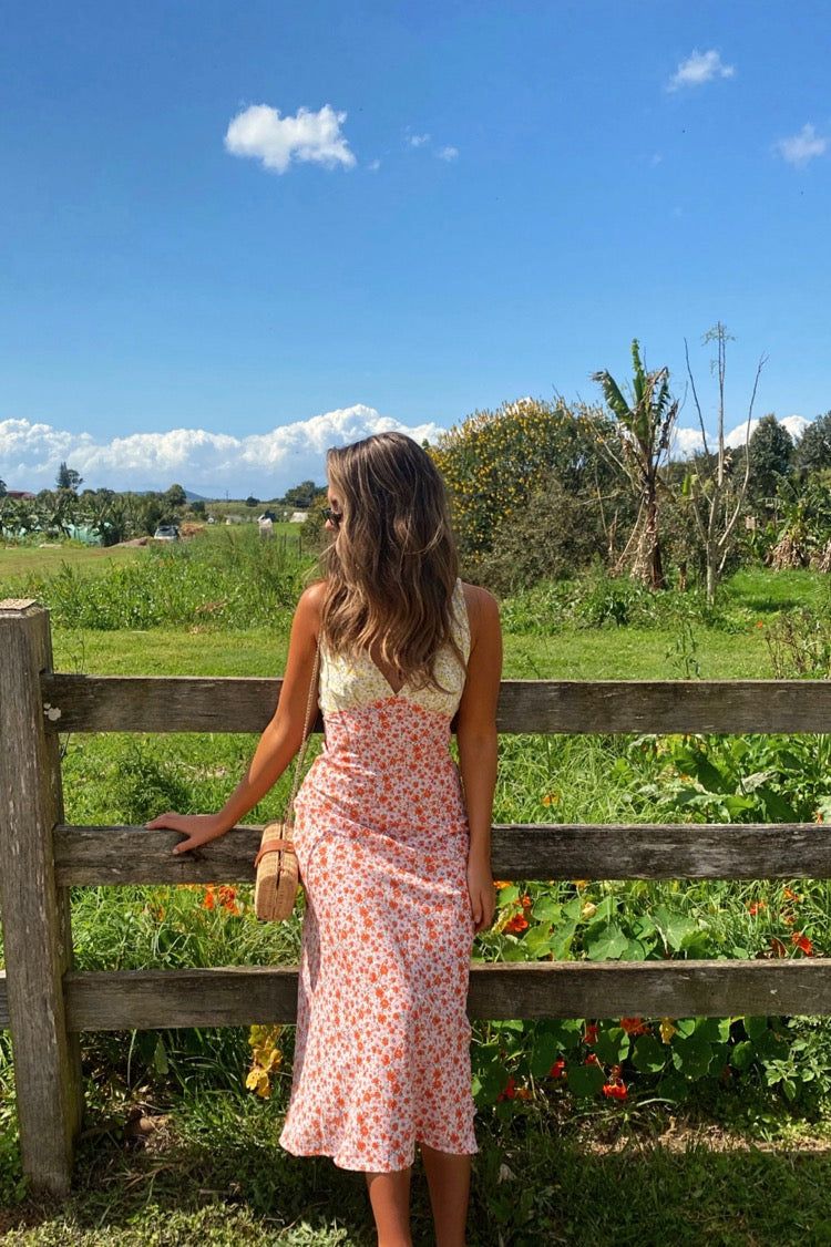 VRG GRL Postcards From Italy Bias Cut Midi Dress // Pink sold by Verge Girl product image thumbnail 4