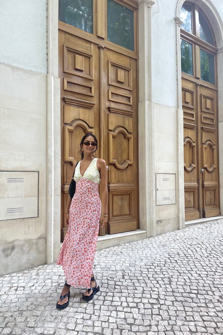 VRG GRL Postcards From Italy Bias Cut Midi Dress // Pink sold by Verge Girl product image thumbnail 2