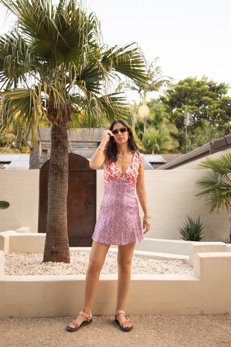 Postcards From Venice Bias Cut Mini Dress Floral sold by Verge Girl