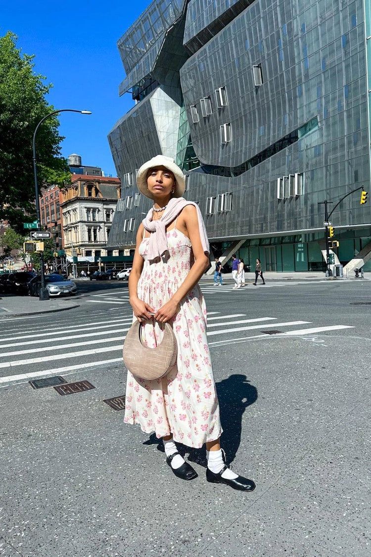 Chateau Midi Dress Pink Floral sold by Verge Girl product image thumbnail 3