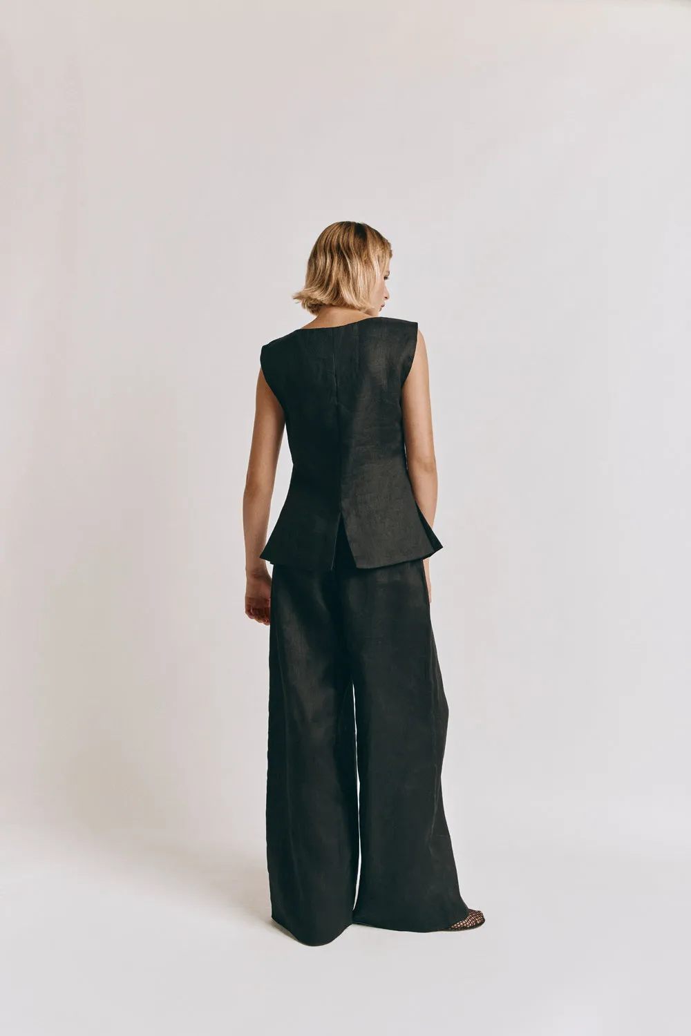 Raya Linen Pants Black sold by Verge Girl product image thumbnail 5