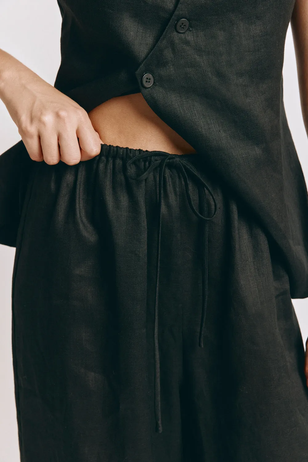 Raya Linen Pants Black sold by Verge Girl product image thumbnail 4