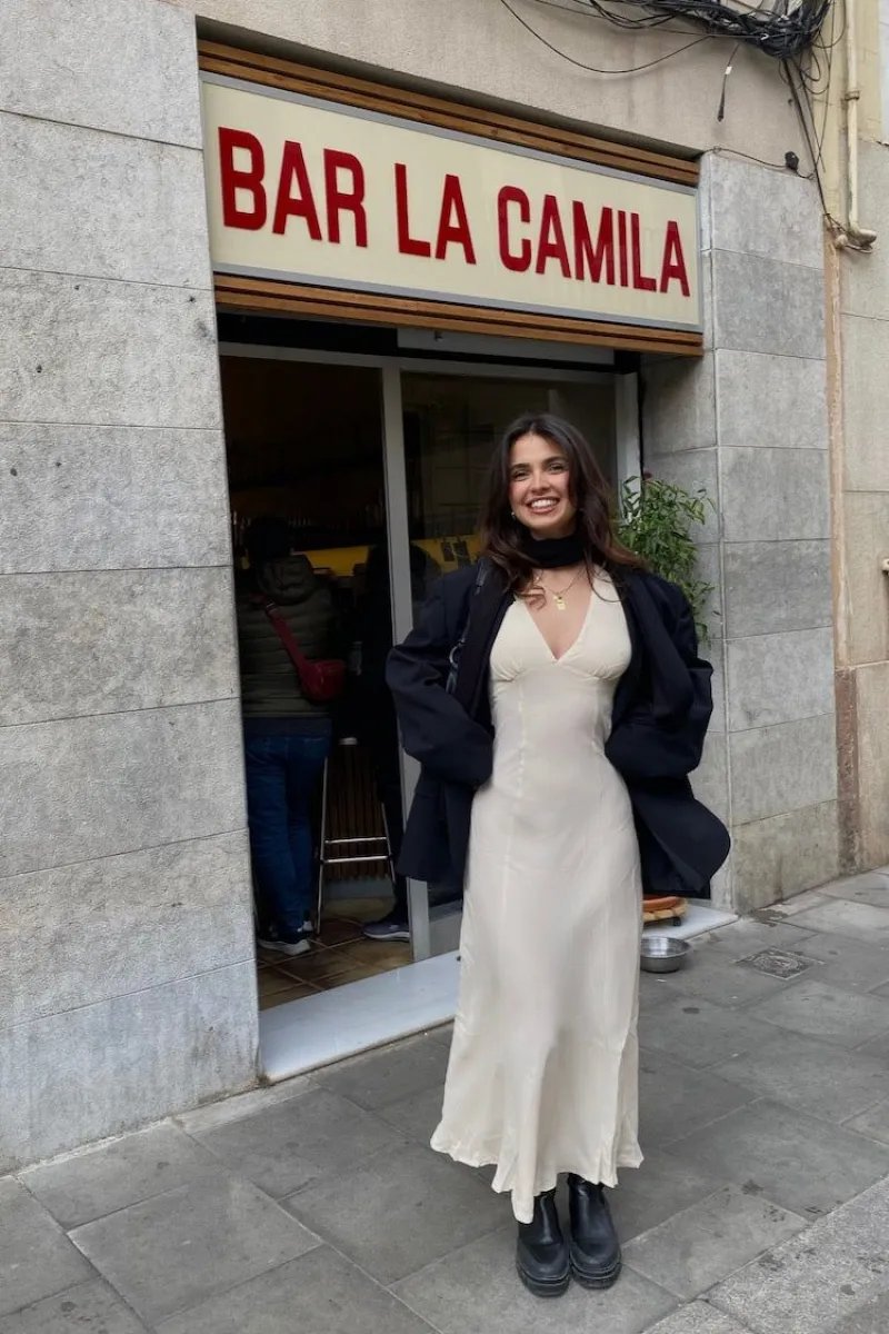 VRG GRL Postcards From Italy Bias Cut Midi Dress // Cream | Parallel