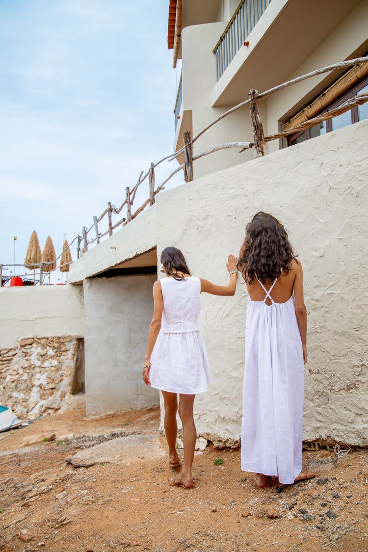 VRG GRL Ma Cherie Linen Mini Dress // White sold by Verge Girl product image thumbnail 8