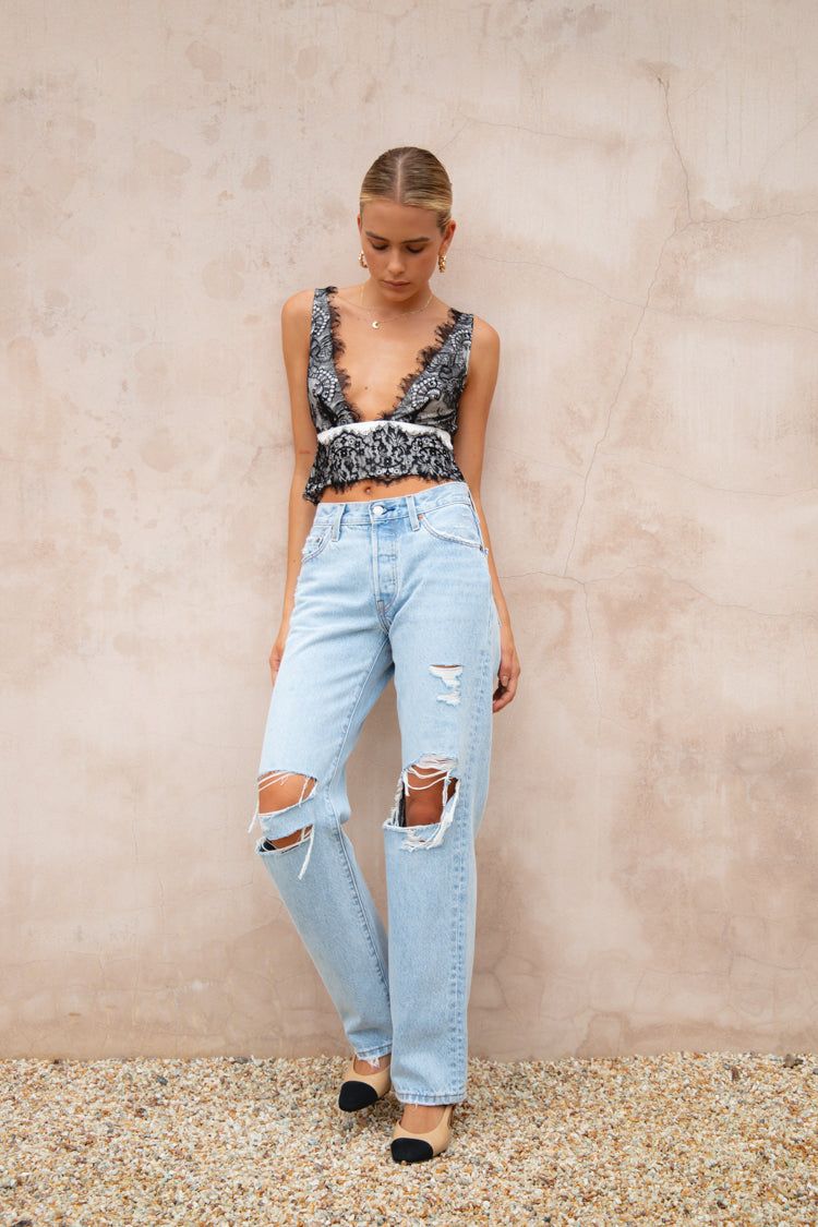 Euphoric Lace Top Black sold by Verge Girl product image thumbnail 2