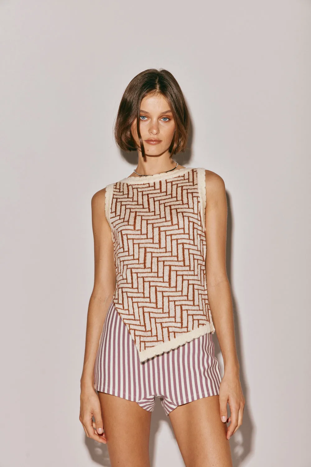 Isamaya Knit Top Natural sold by Verge Girl