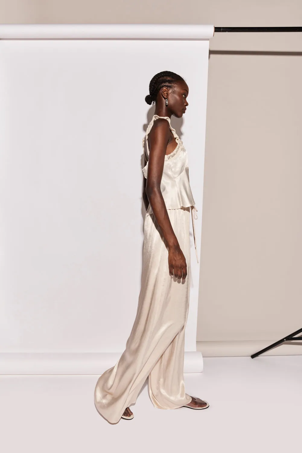 Merci Satin Pants Champagne sold by Verge Girl product image thumbnail 2