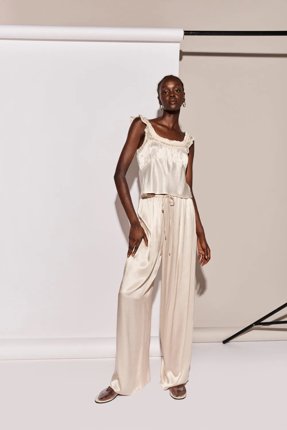 Merci Satin Pants Champagne sold by Verge Girl product image thumbnail 5