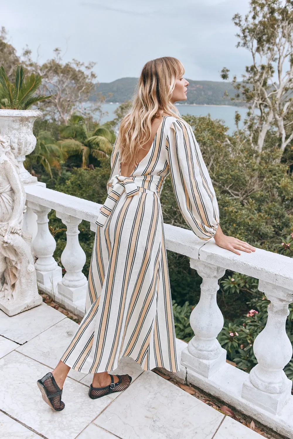 Tularosa Linen Midi Dress Apricot sold by Verge Girl product image thumbnail 2