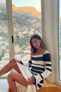 VRG GRL Work Of Art Crochet Maxi Dress // Black Stripe sold by Verge Girl