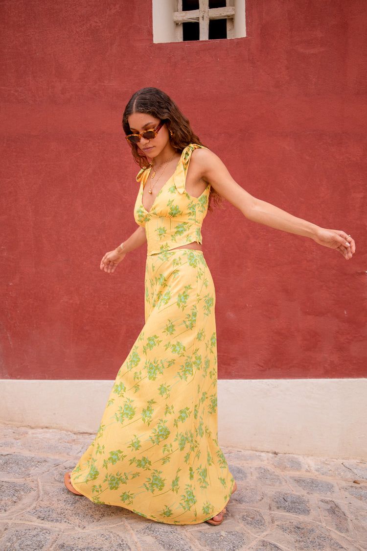 VRG GRL Carmine Bias Cut Maxi Skirt // Bohemia sold by Verge Girl product image thumbnail 2