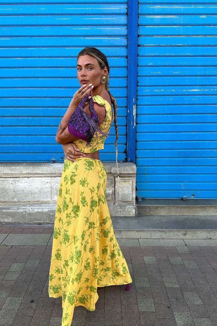 VRG GRL Carmine Bias Cut Maxi Skirt // Bohemia sold by Verge Girl product image thumbnail 3