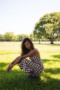 VRG GRL Nights In Ipanema Bias Cut Midi Dress // Brown Check sold by Verge Girl