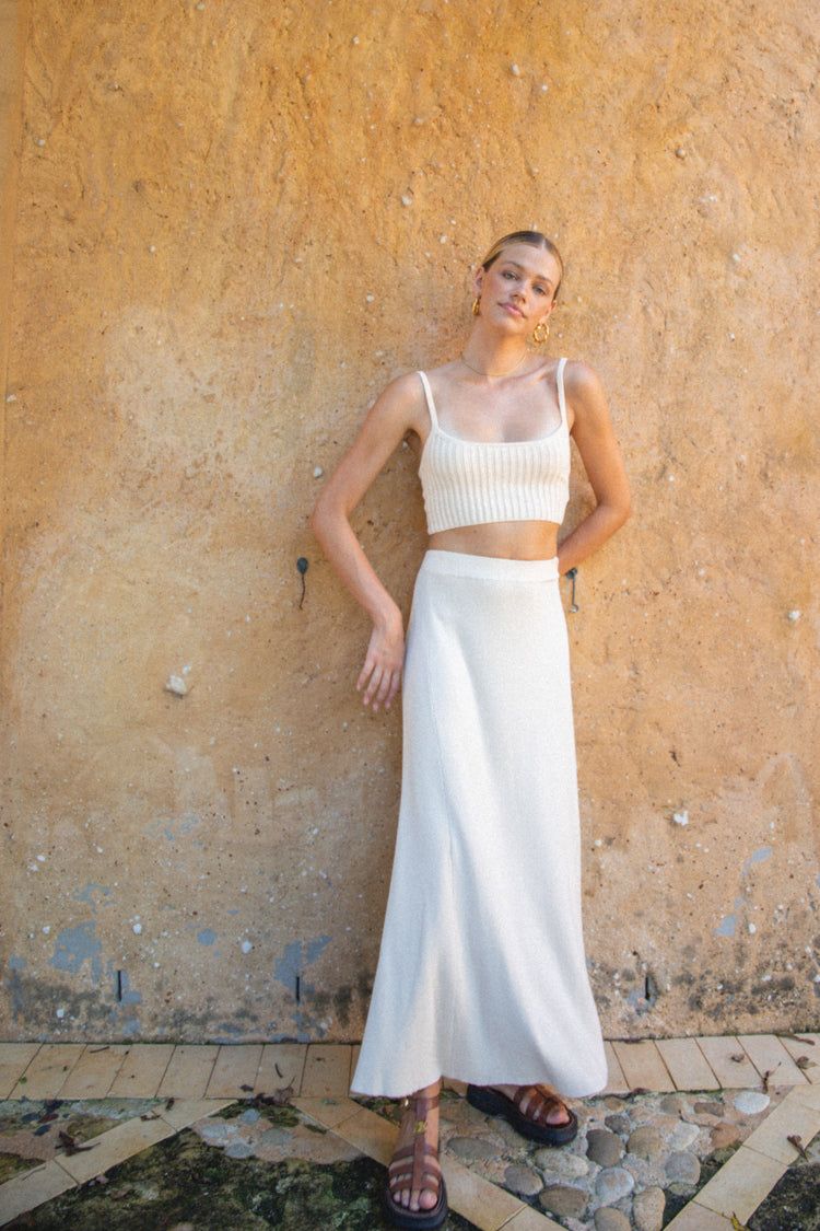 Body Language Knit Maxi Skirt Natural sold by Verge Girl product image thumbnail 4