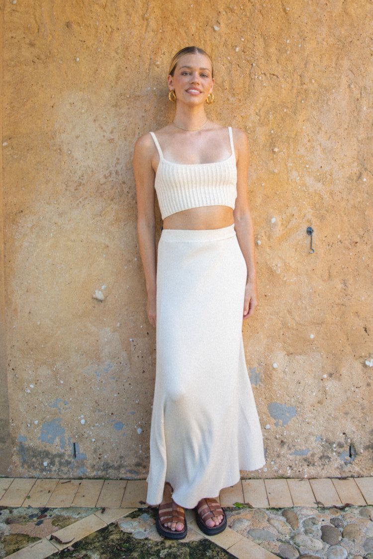 Body Language Knit Maxi Skirt Natural sold by Verge Girl product image thumbnail 6