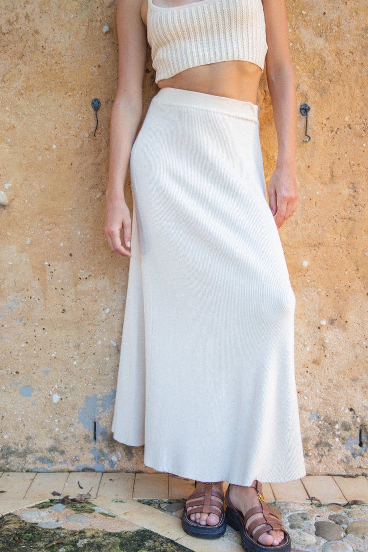 Body Language Knit Maxi Skirt Natural sold by Verge Girl product image thumbnail 7